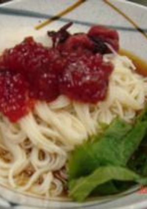 筋子梅そうめん(100円)-レシピのメイン写真