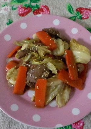 牛肉とキャベツの和風炒め-レシピのメイン写真