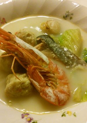 鍋材料セットで簡単えびのクリームスープ-レシピのメイン写真