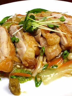 水郷どりチキンソテー柚子胡椒餡かけ-レシピのメイン写真