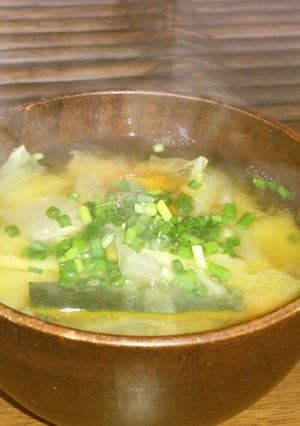 ♪かぼちゃと白菜のお味噌汁♪-レシピのメイン写真