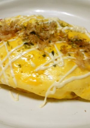 《残り野菜炒め☆リメイク》　オムそば飯-レシピのメイン写真