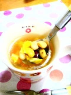 風邪引きサンに♪お豆と野菜の生姜スープ♡-レシピのメイン写真