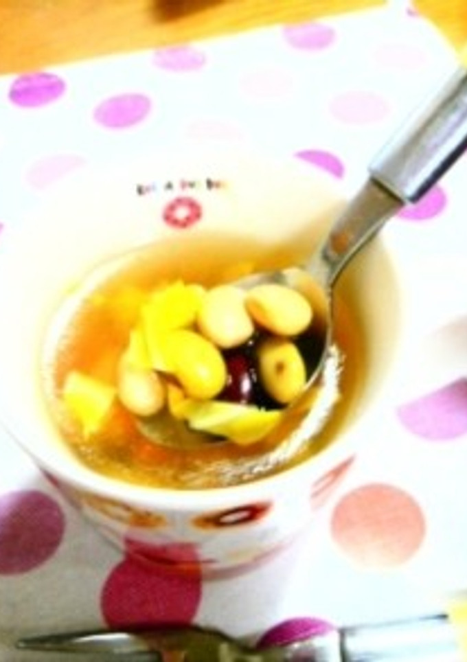 風邪引きサンに♪お豆と野菜の生姜スープ♡-レシピのメイン写真