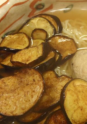 半干し揚げナス＆ラーメン-レシピのメイン写真