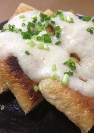 焼き油揚げの山芋がけ-レシピのメイン写真