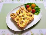 簡単昼食・朝食リンゴナッツチーズトースト