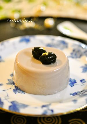 黒豆＆クリームチーズのぷるぷるプリン♪-レシピのメイン写真