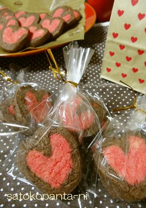 ビニール袋で混ぜるだけハートのクッキー♡-レシピのメイン写真