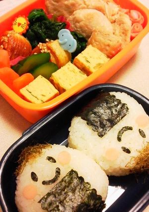 キャラ弁簡単かわいい☆昆布頭のおにぎり君-レシピのメイン写真