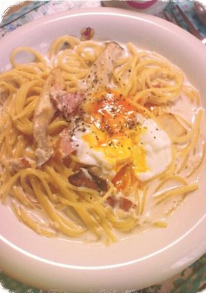 コク旨☆エリンギの味噌カルボナーラ-レシピのメイン写真
