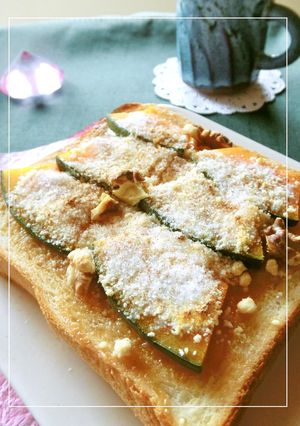 ピーナッツクリーム・南瓜・胡桃のトースト-レシピのメイン写真