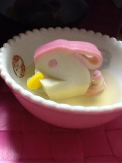 子供に安心 可愛い立ちうさぎ飾りきり-レシピのメイン写真