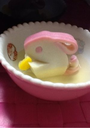 子供に安心　可愛い立ちうさぎ飾りきり-レシピのメイン写真