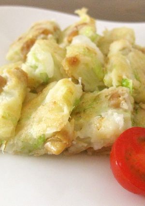 *離乳食 後期*白菜と納豆のお好み焼き-レシピのメイン写真