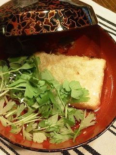ラジオで紹介☆カリカリトロリ揚げ餅雑煮-レシピのメイン写真