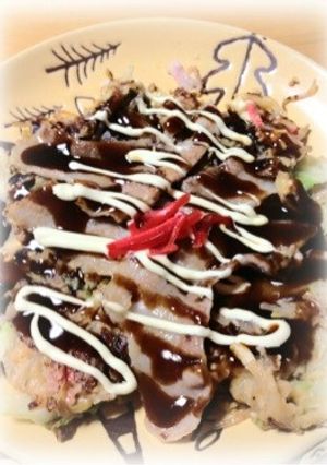 すき焼きの残りでお好み焼き☆-レシピのメイン写真