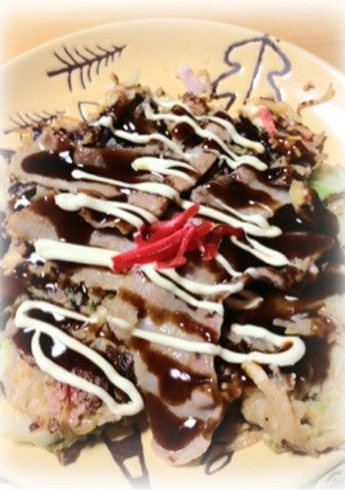 すき焼きの残りでお好み焼き☆-レシピのメイン写真