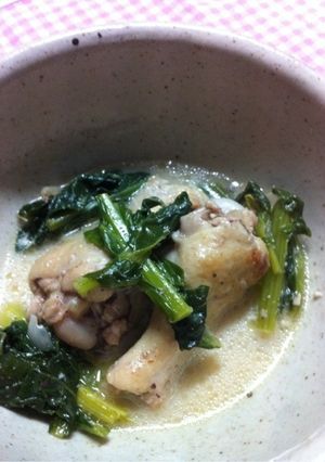 鶏と小松菜のミルク煮-レシピのメイン写真