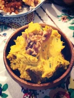 かぼちゃの煮物とクルミのサラダ-レシピのメイン写真