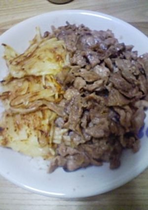 洋風焼肉丼簡単パイユ添え豚肉バージョン-レシピのメイン写真