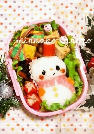 キャラ弁＊雪だるまちゃん-レシピのメイン写真