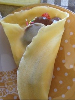 うま甘♪♪イチゴ*バナナチョコクレープ-レシピのメイン写真