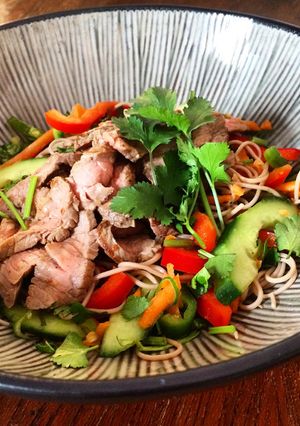 アジア風、牛肉の蕎麦サラダ-レシピのメイン写真