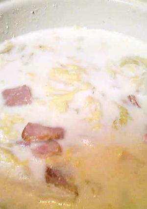 ハムと白菜のホットミルクスープ-レシピのメイン写真