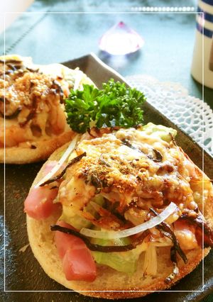 厚切りベーコン・アボカド・塩昆布トースト-レシピのメイン写真