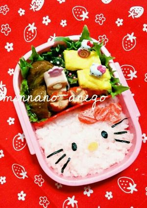 キャラ弁＊ペタペタキティちゃん-レシピのメイン写真