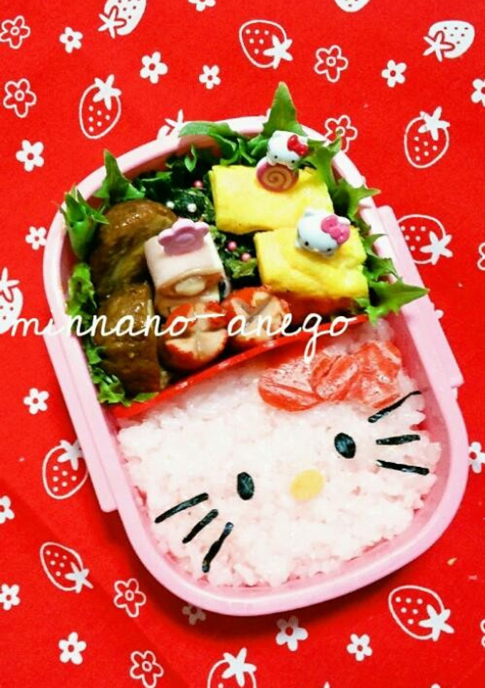 キャラ弁＊ペタペタキティちゃん-レシピのメイン写真