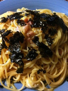 簡単パスタ☆焦がしネギの変わりカルボ-レシピのメイン写真
