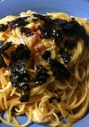 簡単パスタ☆焦がしネギの変わりカルボ-レシピのメイン写真