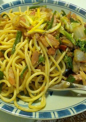 白菜とゆずのペペロンチーノ-レシピのメイン写真