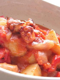 たこ&パプリカ&じゃがいものトマト煮-レシピのメイン写真