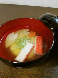 お正月に!大根人参長ねぎの澄まし汁雑煮-レシピのメイン写真