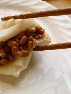 お父さん直伝お餅の食べ方~納豆塩餅~-レシピのメイン写真