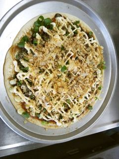 超簡単最速!お好み焼きピザ-レシピのメイン写真