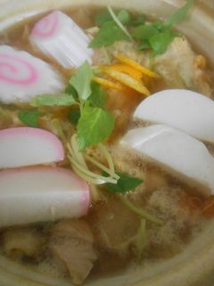 土鍋で玉子とじ雑煮-レシピのメイン写真