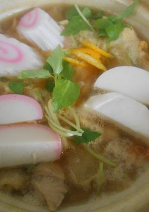 土鍋で玉子とじ雑煮-レシピのメイン写真