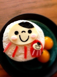 キャラ弁☆お正月にダルマ サンド♡-レシピのメイン写真