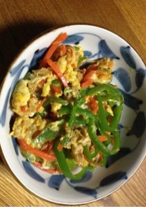 母の味!人参とピーマンのたまご炒め-レシピのメイン写真