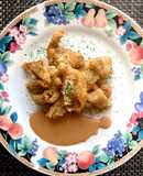 鱈の唐揚げ　エスプレッソオーロラソース
