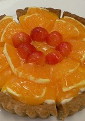 タルトオランジェ(豆腐クリームとオレンジのタルト)-レシピのメイン写真