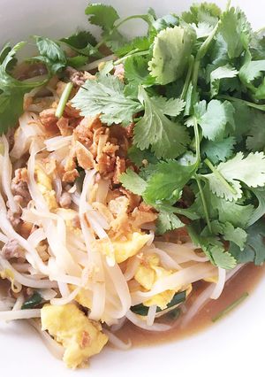 桜えびとひき肉のパッタイ風焼きうどん-レシピのメイン写真
