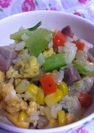 超簡単...丼で...野菜のヘルシー炒飯-レシピのメイン写真