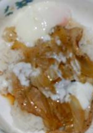 温泉タマゴのせ豚丼-レシピのメイン写真