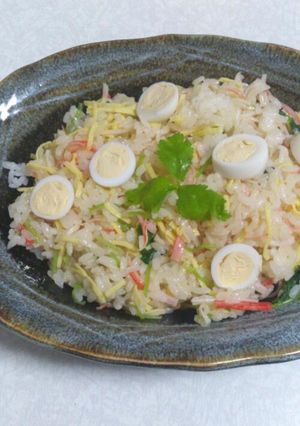 お吸い物の残りdeカニチラシ風-レシピのメイン写真