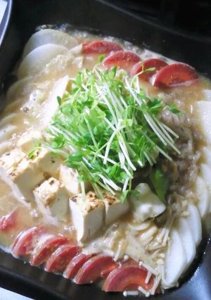 残りのお節食材で紅白粕鍋-レシピのメイン写真